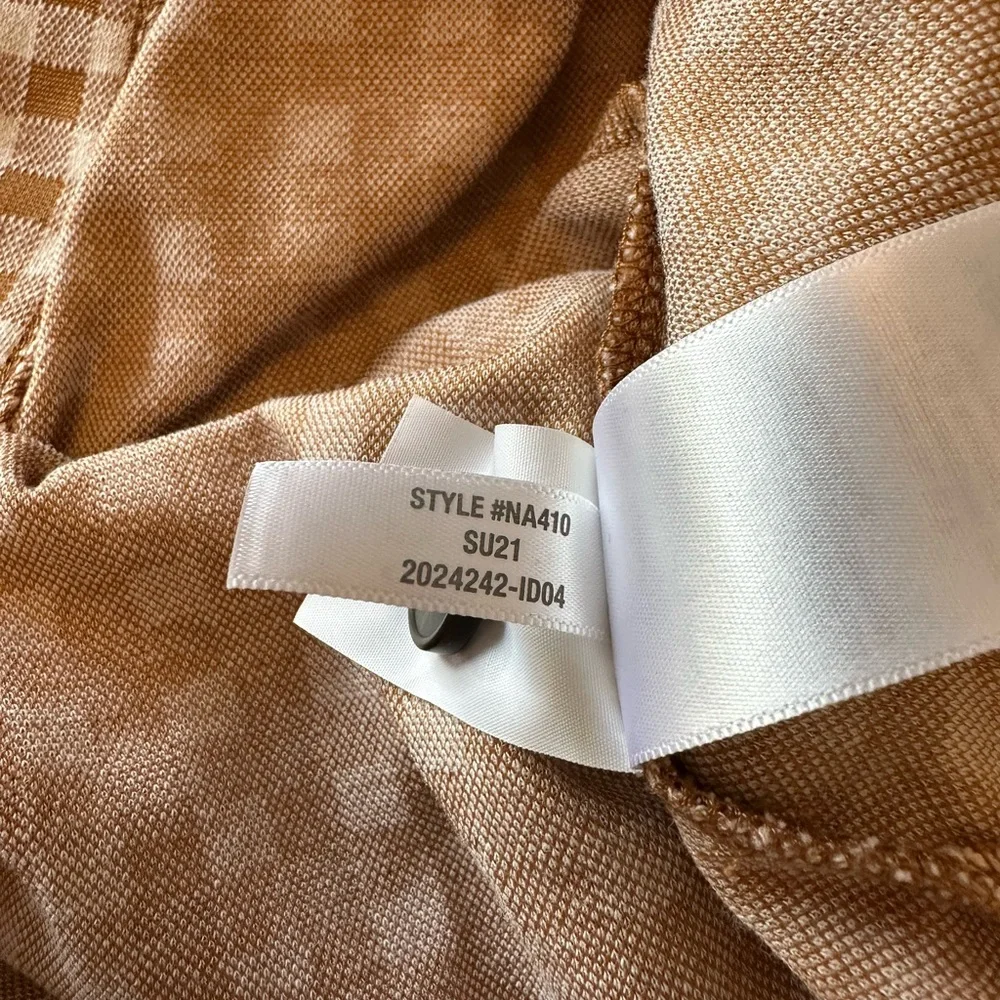Madewell Cream and Brown Gingham Square-Neck Blouse